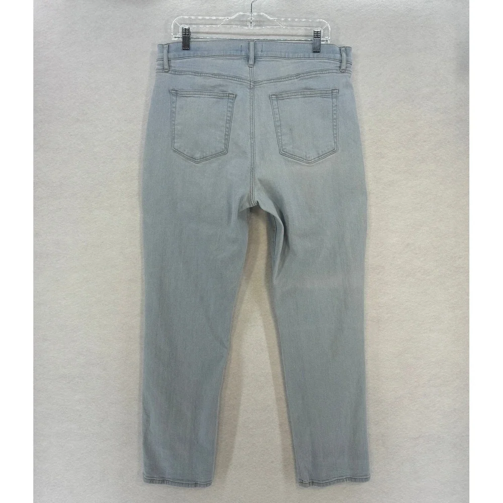 LOFT The Girlfriend Jeans Women's Size 14 32 Light Wash Stretch Denim Cotton